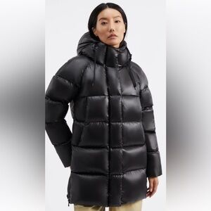 Black Puffer Coat with Hood Kanuk Brand New
